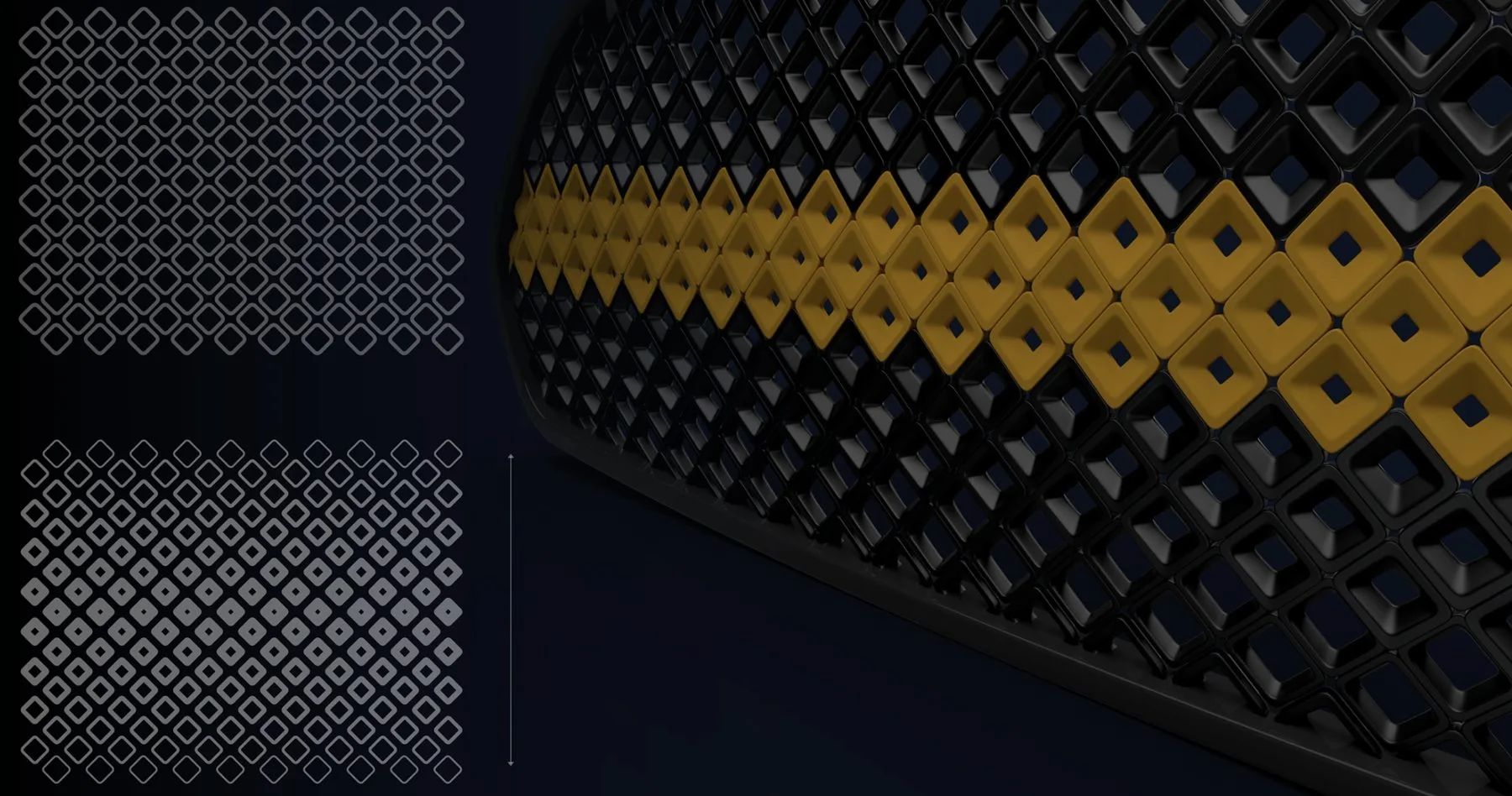 3D graded diamond grille texture