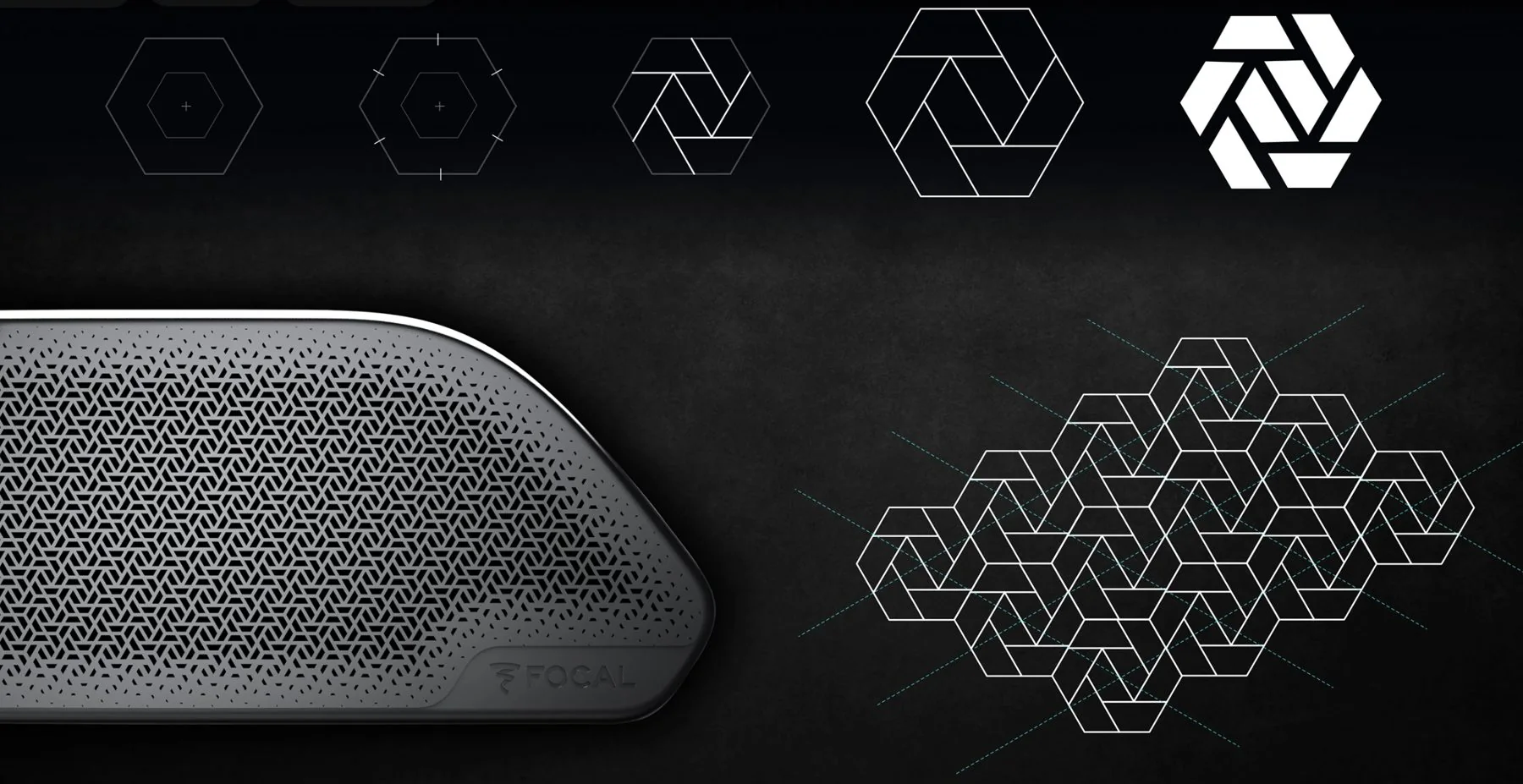 Speaker grille perforation pattern construction